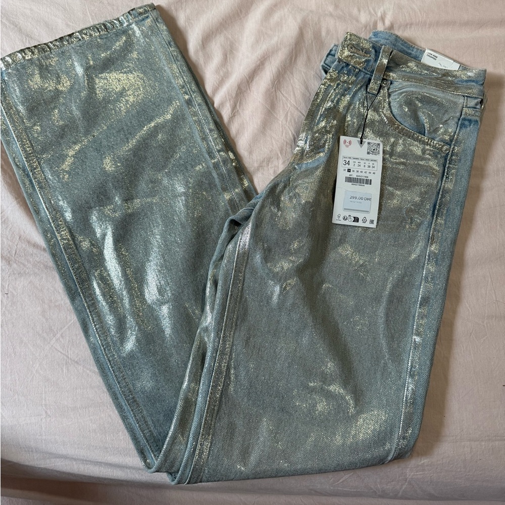 Silver Metallic Top